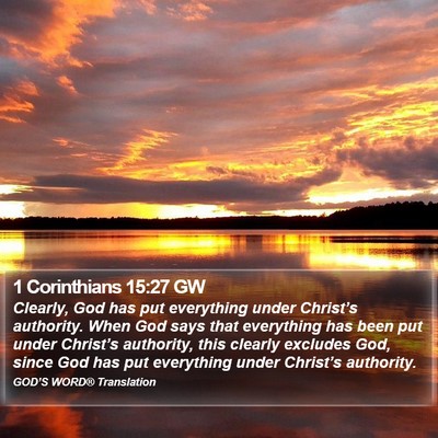 1 Corinthians 15:27 GW Bible Verse Image