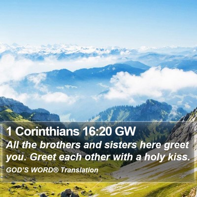1 Corinthians 16:20 GW Bible Verse Image