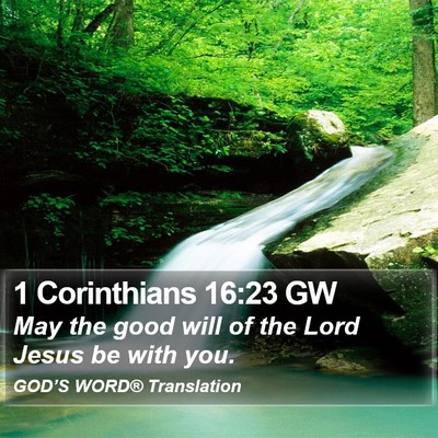1 Corinthians 16:23 GW Bible Verse Image