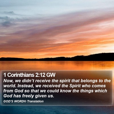 1 Corinthians 2:12 GW Bible Verse Image