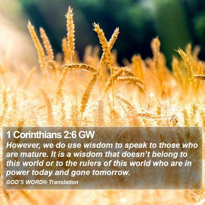 1 Corinthians 2:6 GW Bible Verse Image