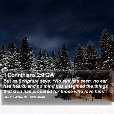 1 Corinthians 2:9 GW Bible Verse Image