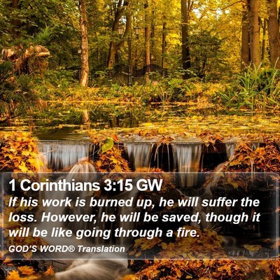 1 Corinthians 3:15 GW Bible Verse Image