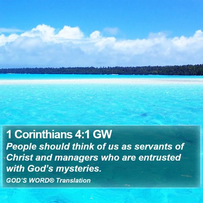 1 Corinthians 4:1 GW Bible Verse Image