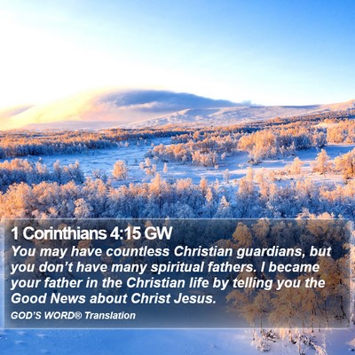 1 Corinthians 4:15 GW Bible Verse Image