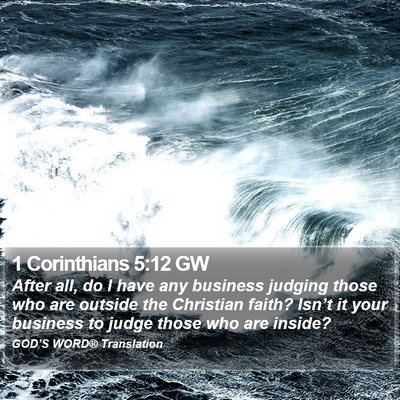 1 Corinthians 5:12 GW Bible Verse Image