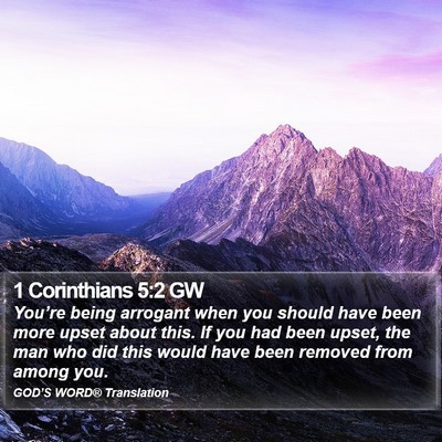 1 Corinthians 5:2 GW Bible Verse Image
