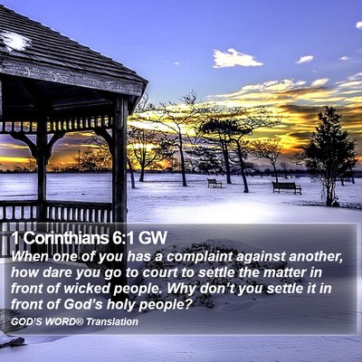 1 Corinthians 6:1 GW Bible Verse Image