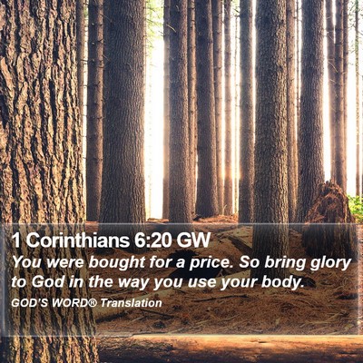 1 Corinthians 6:20 GW Bible Verse Image