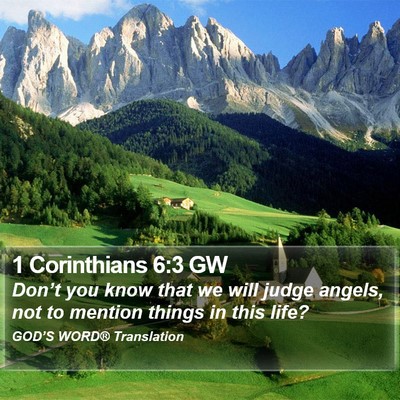 1 Corinthians 6:3 GW Bible Verse Image