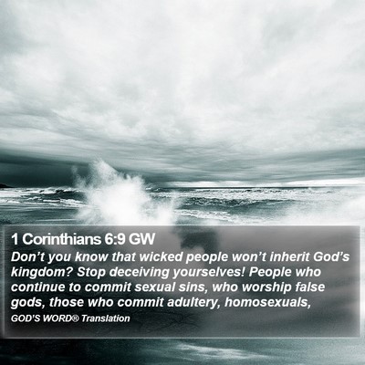 1 Corinthians 6:9 GW Bible Verse Image