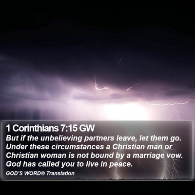 1 Corinthians 7:15 GW Bible Verse Image