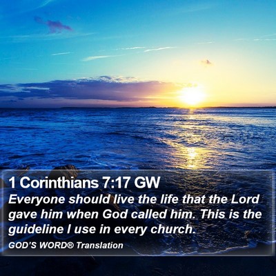 1 Corinthians 7:17 GW Bible Verse Image