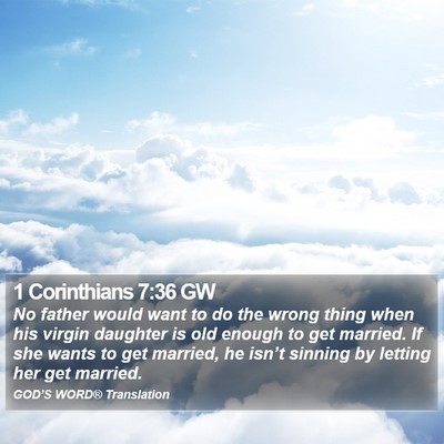 1 Corinthians 7:36 GW Bible Verse Image