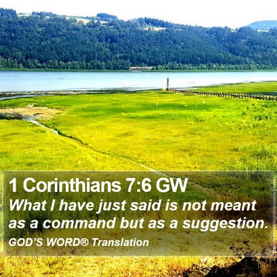 1 Corinthians 7:6 GW Bible Verse Image