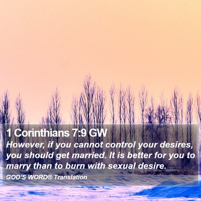 1 Corinthians 7:9 GW Bible Verse Image