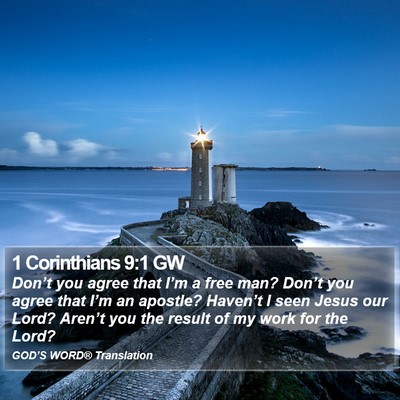 1 Corinthians 9:1 GW Bible Verse Image