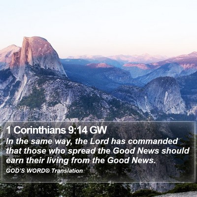 1 Corinthians 9:14 GW Bible Verse Image