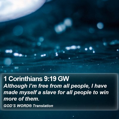 1 Corinthians 9:19 GW Bible Verse Image