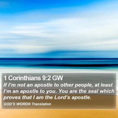 1 Corinthians 9:2 GW Bible Verse Image