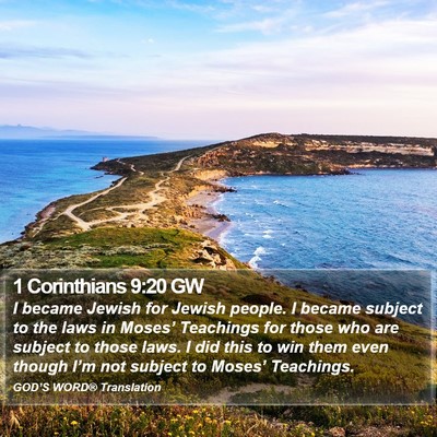 1 Corinthians 9:20 GW Bible Verse Image