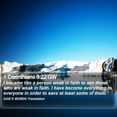 1 Corinthians 9:22 GW Bible Verse Image