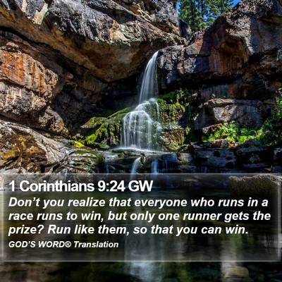 1 Corinthians 9:24 GW Bible Verse Image