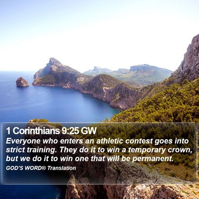 1 Corinthians 9:25 GW Bible Verse Image