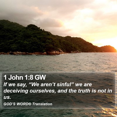 1 John 1:8 GW Bible Verse Image