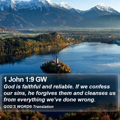 1 John 1:9 GW Bible Verse Image