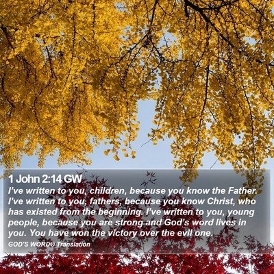 1 John 2:14 GW Bible Verse Image