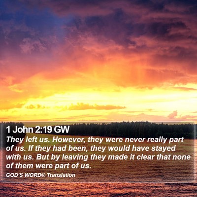 1 John 2:19 GW Bible Verse Image