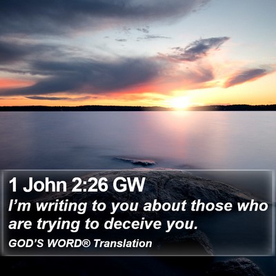 1 John 2:26 GW Bible Verse Image
