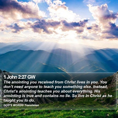 1 John 2:27 GW Bible Verse Image