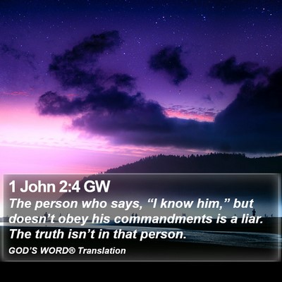 1 John 2:4 GW Bible Verse Image