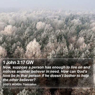 1 John 3:17 GW Bible Verse Image