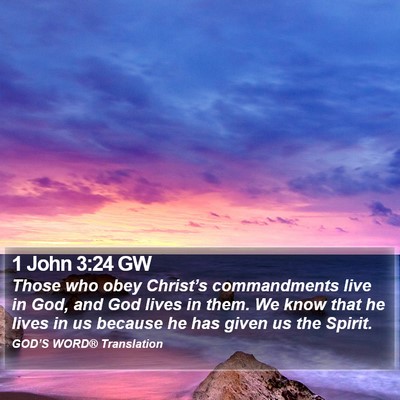 1 John 3:24 GW Bible Verse Image