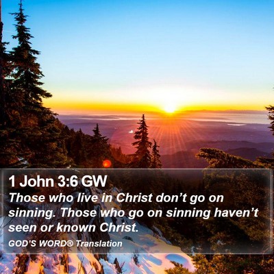 1 John 3:6 GW Bible Verse Image