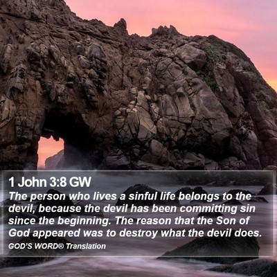 1 John 3:8 GW Bible Verse Image