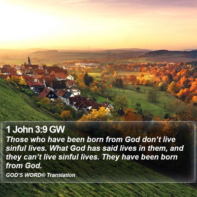 1 John 3:9 GW Bible Verse Image
