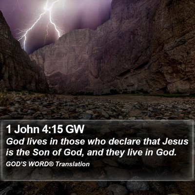 1 John 4:15 GW Bible Verse Image