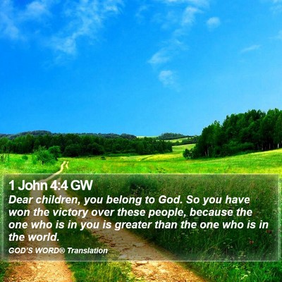 1 John 4:4 GW Bible Verse Image