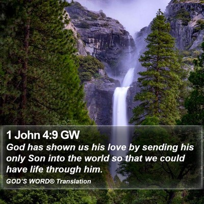 1 John 4:9 GW Bible Verse Image