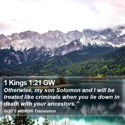 1 Kings 1:21 GW Bible Verse Image