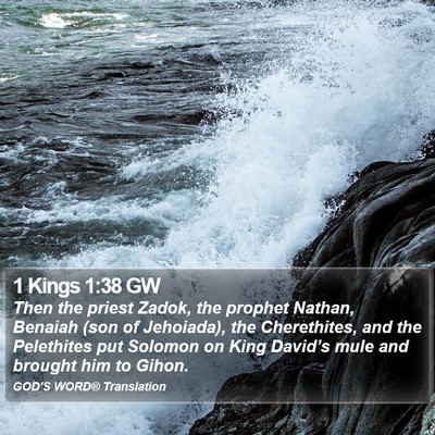 1 Kings 1:38 GW Bible Verse Image
