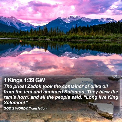 1 Kings 1:39 GW Bible Verse Image