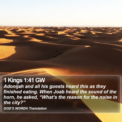 1 Kings 1:41 GW Bible Verse Image