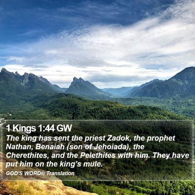 1 Kings 1:44 GW Bible Verse Image