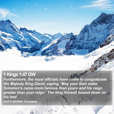1 Kings 1:47 GW Bible Verse Image