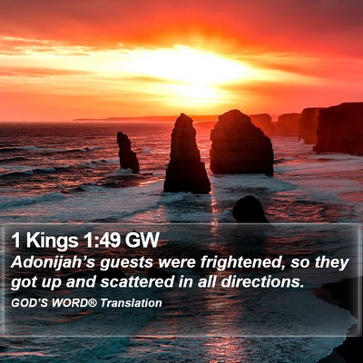 1 Kings 1:49 GW Bible Verse Image